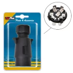 Stekker 7-polig PVC met kabelschoenaansluiting in blister