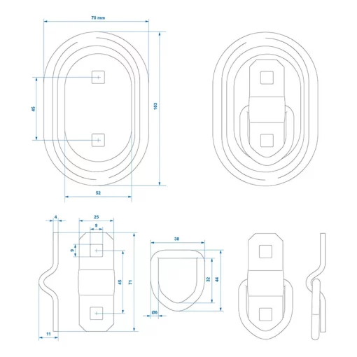 Sjoroog ovaal 103x70mm