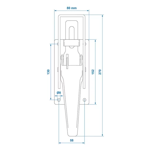 Spansluiting Tico 270x80mm